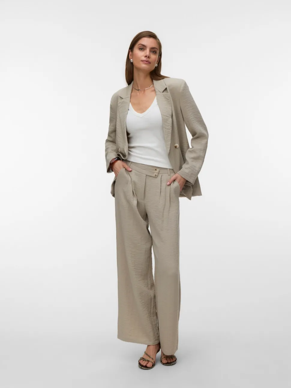 AWBRAELYN Mid waist Broek