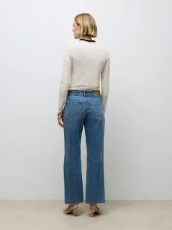 AWRENA Mid rise Wide leg fit Jeans
