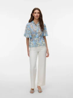 AWRENA Mid rise Wide leg fit Jeans