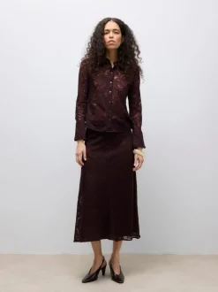 AWURSHILA Mid waist Lange rok