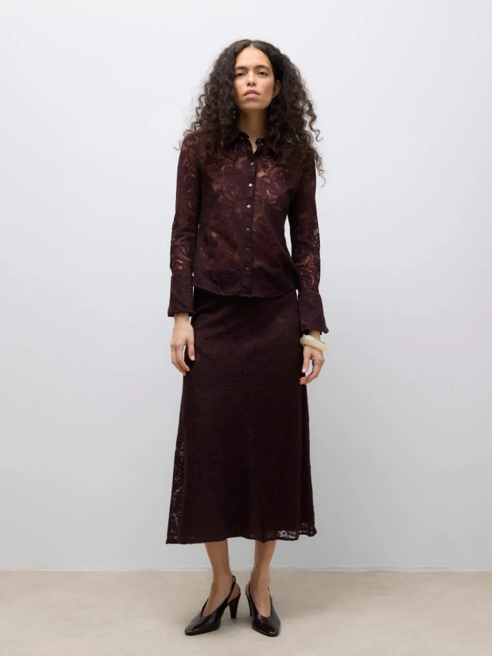 AWURSHILA Mid waist Lange rok