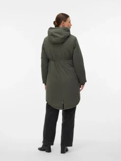 Capuchon met imitatiebont voering Jas