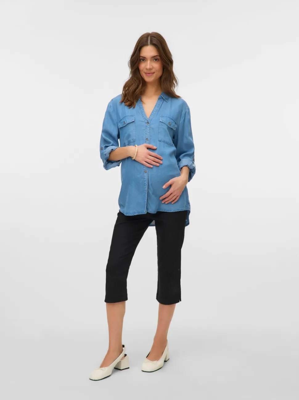 Cropped fit Broeken
