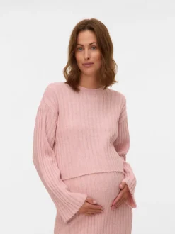 Cropped fit O-hals Pullover