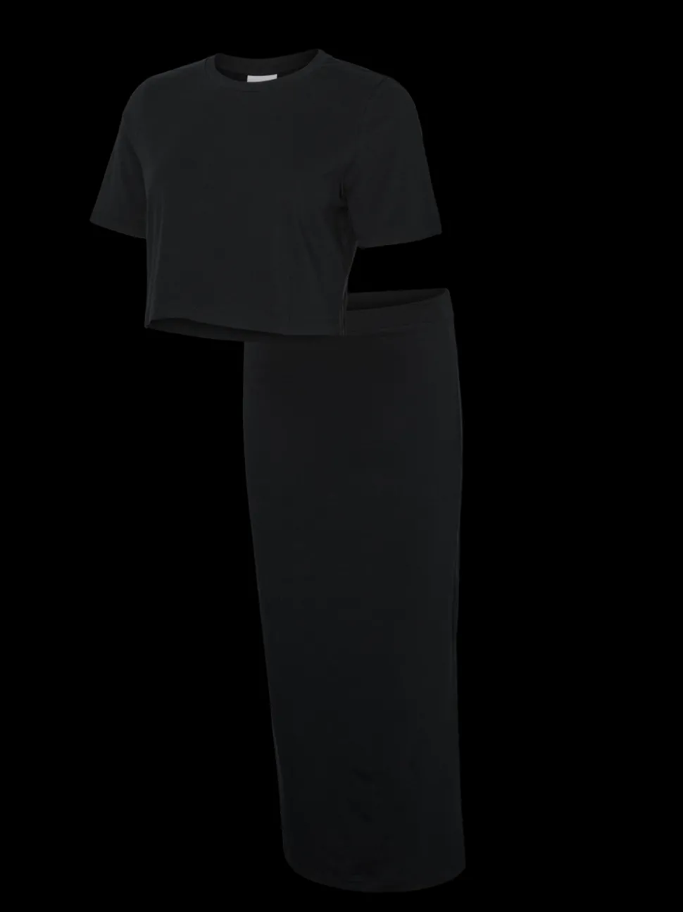Cropped fit O-hals Top