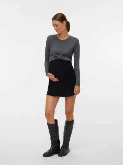 Cropped fit O-hals Top