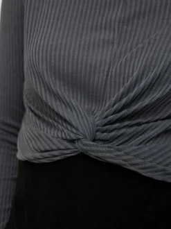 Cropped fit O-hals Top