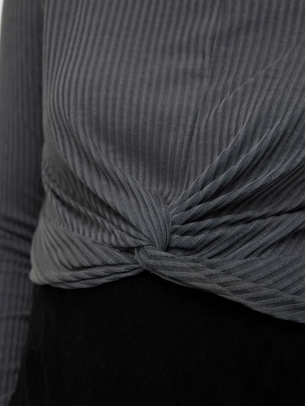 Cropped fit O-hals Top