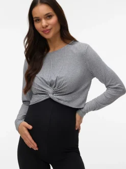 Cropped fit O-hals Top