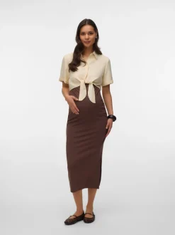 Cropped fit Overhemd kraag Top