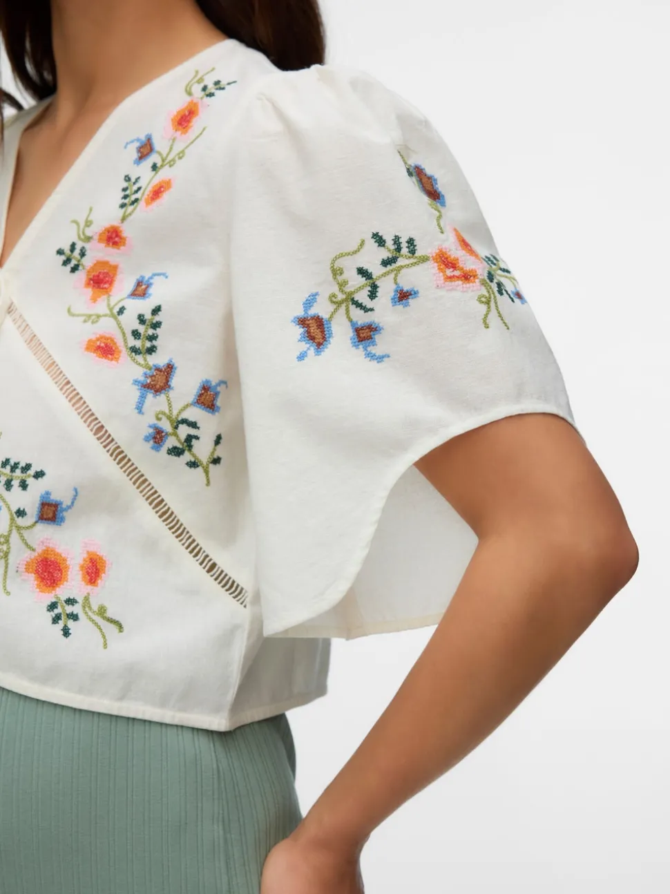 Cropped fit V-Hals Top