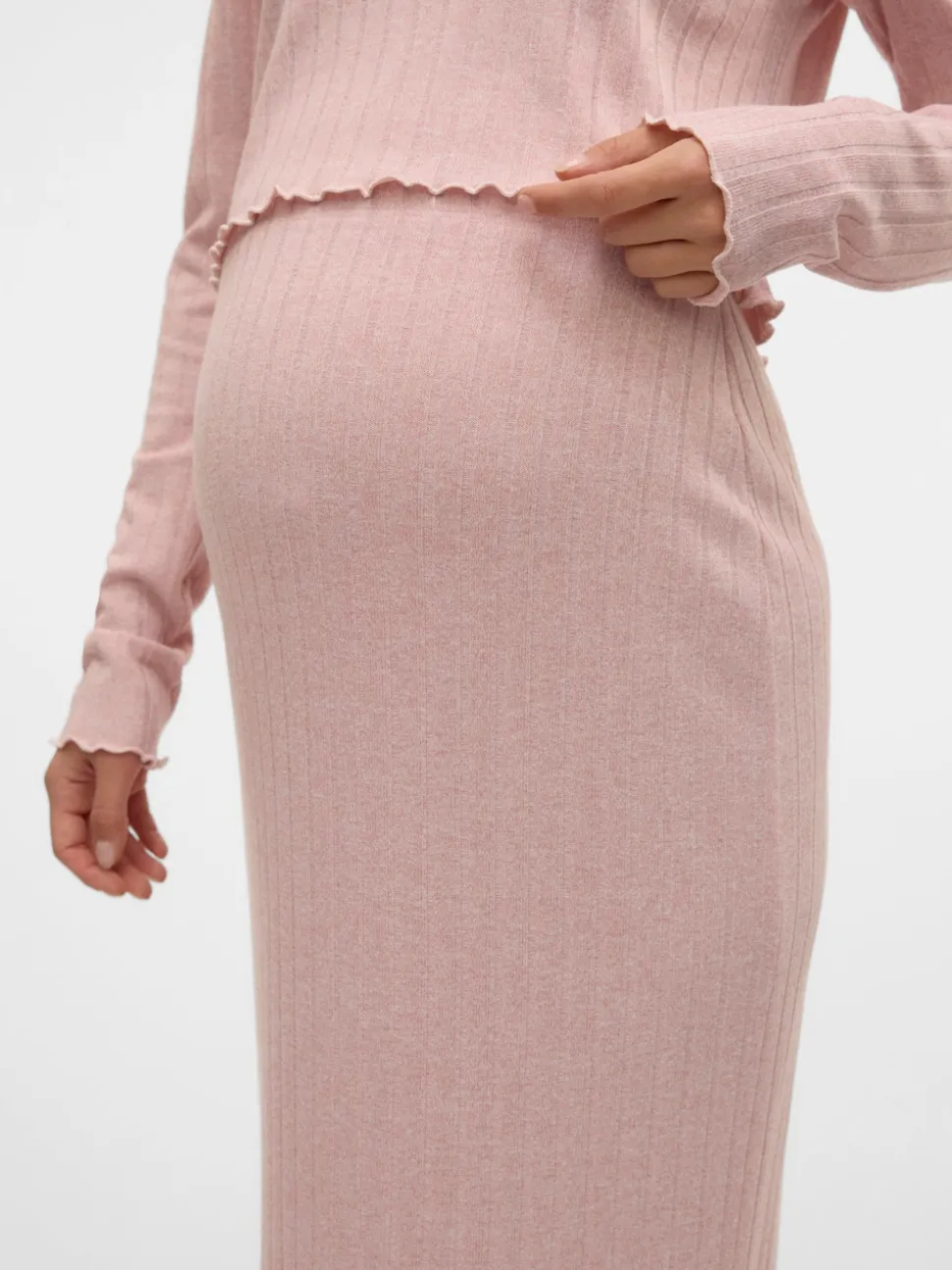 High waist Midi-rok