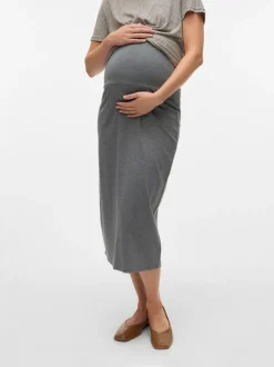 High waist Midi-rok