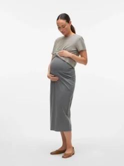 High waist Midi-rok