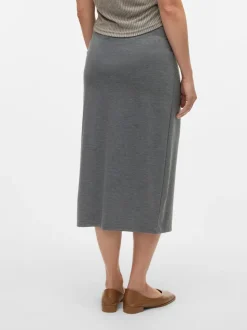 High waist Midi-rok