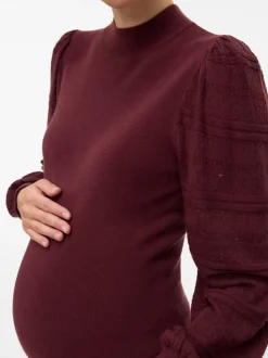 Regular fit Hoge hals Ballonmouwen Pullover