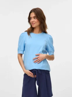 Regular fit O-hals Ballonmouwen T-shirts