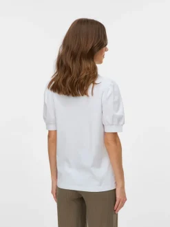 Regular fit O-hals Ballonmouwen T-shirts