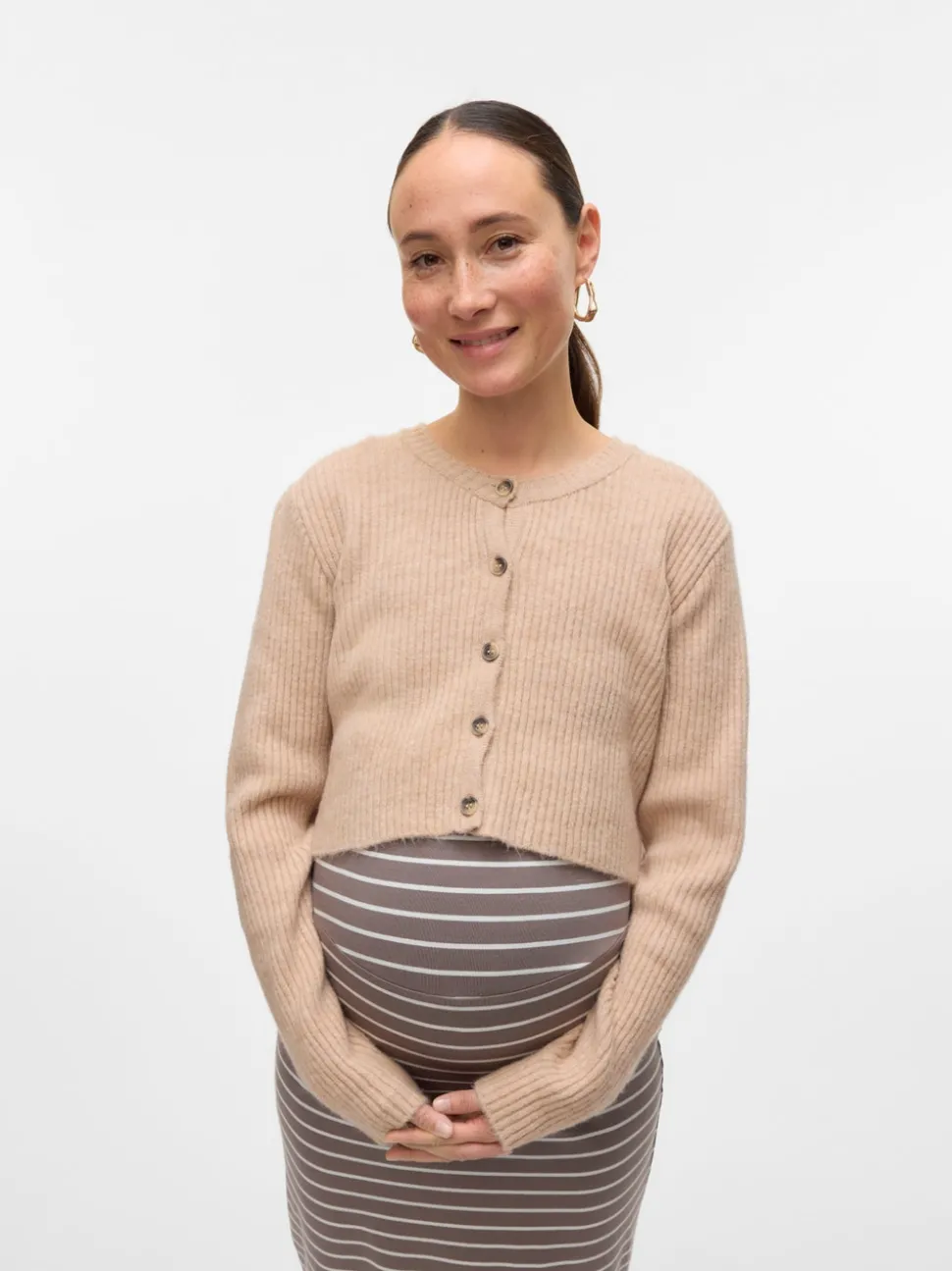 Regular fit O-hals Gebreid vest