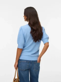 Regular fit O-hals Geribde mouwuiteinden Pullover