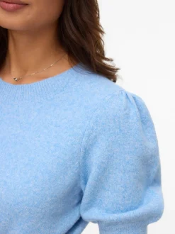 Regular fit O-hals Geribde mouwuiteinden Pullover