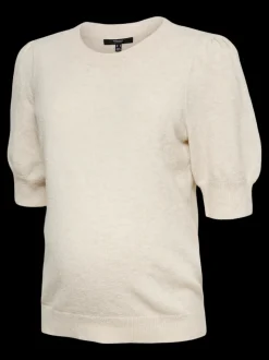 Regular fit O-hals Geribde mouwuiteinden Pullover