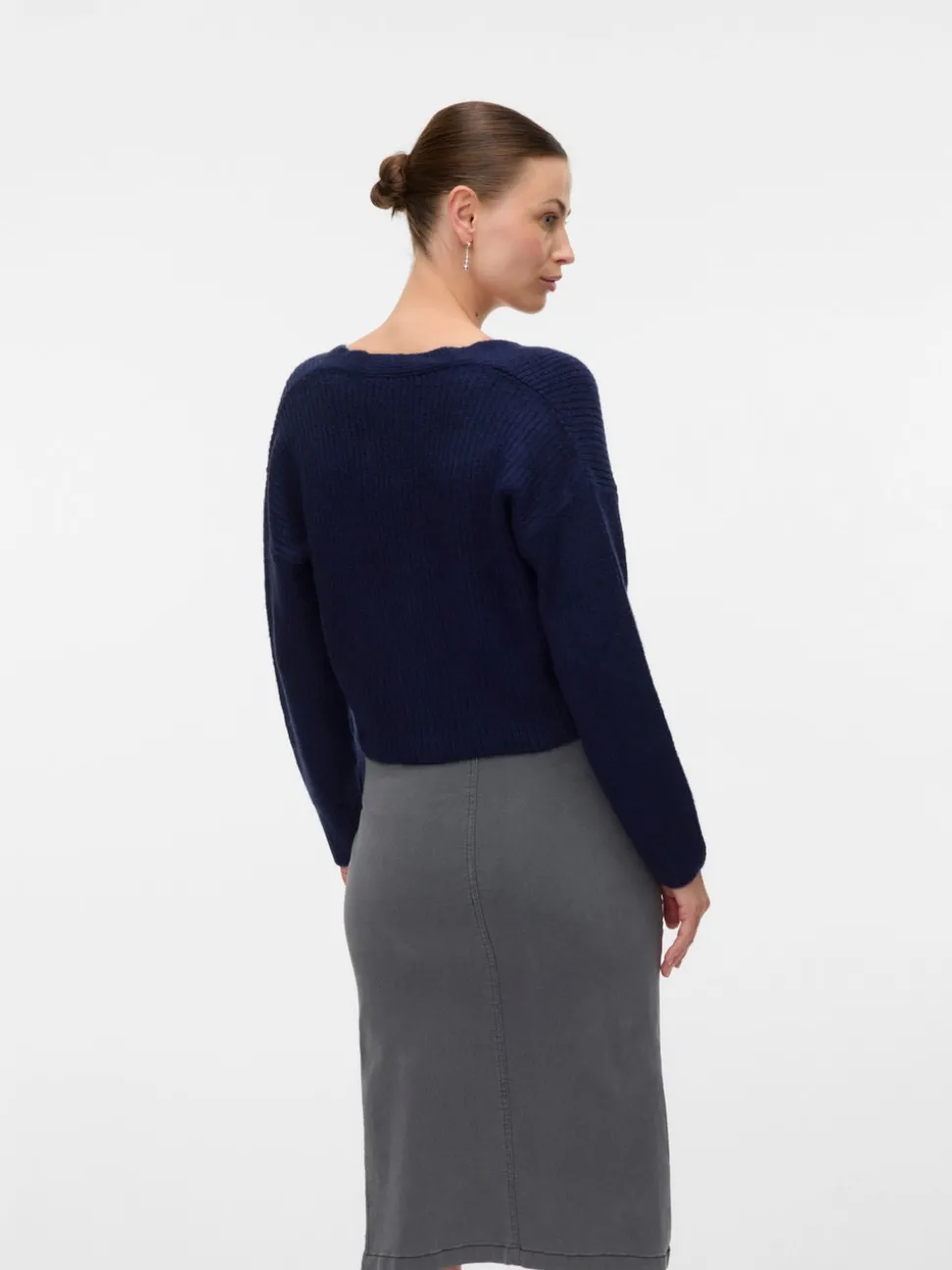 Regular fit V-Hals Gebreid vest