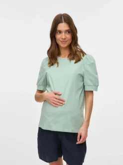 Regular fit O-hals Ballonmouwen T-shirts