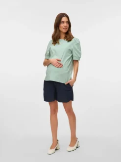 Regular fit O-hals Ballonmouwen T-shirts