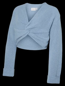 Regular fit V-Hals Mouwuiteinden met omslag Verlaagde schoudernaden Pullover
