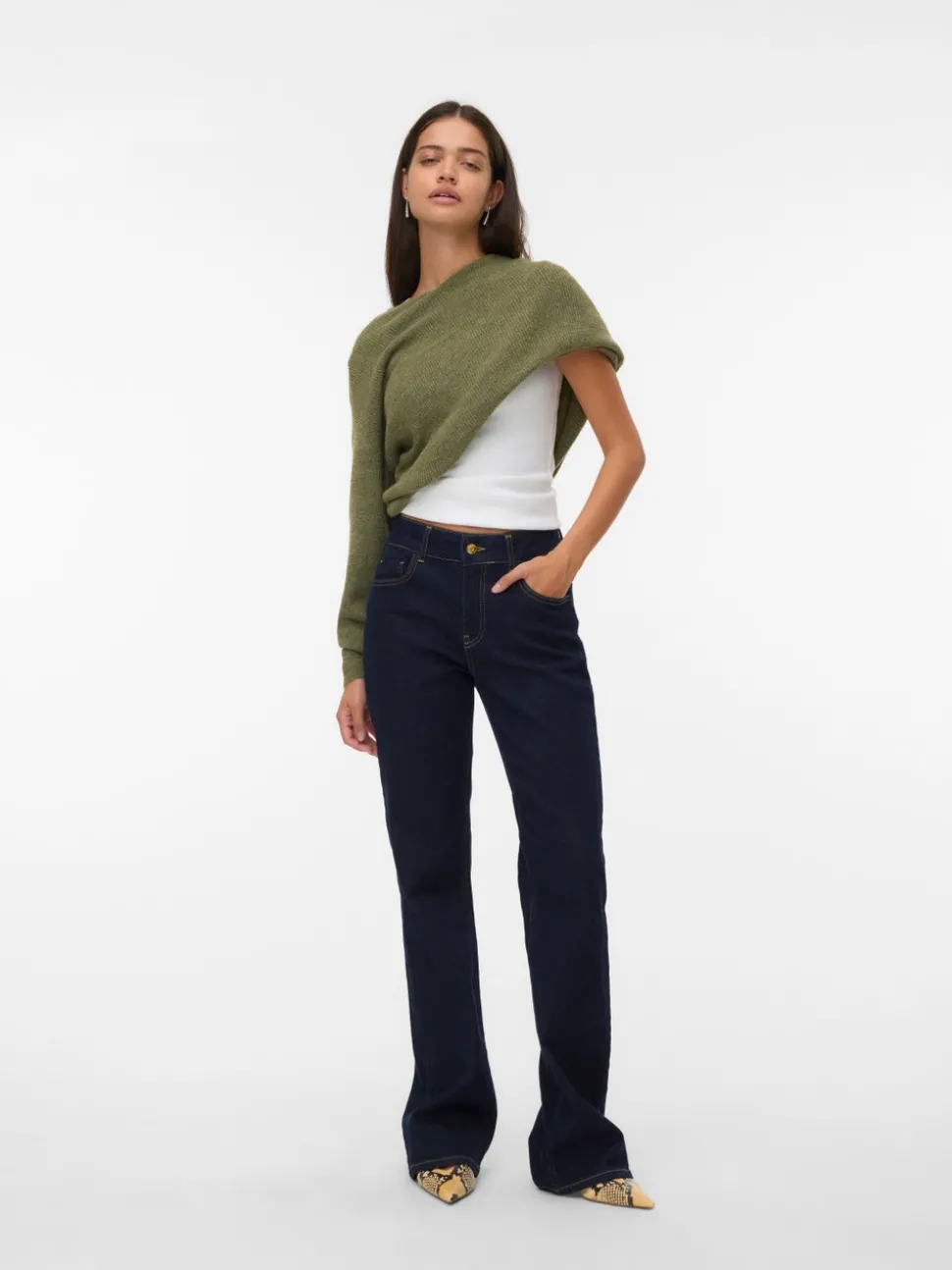 SNRANCY Mid rise Bootcut fit Jeans