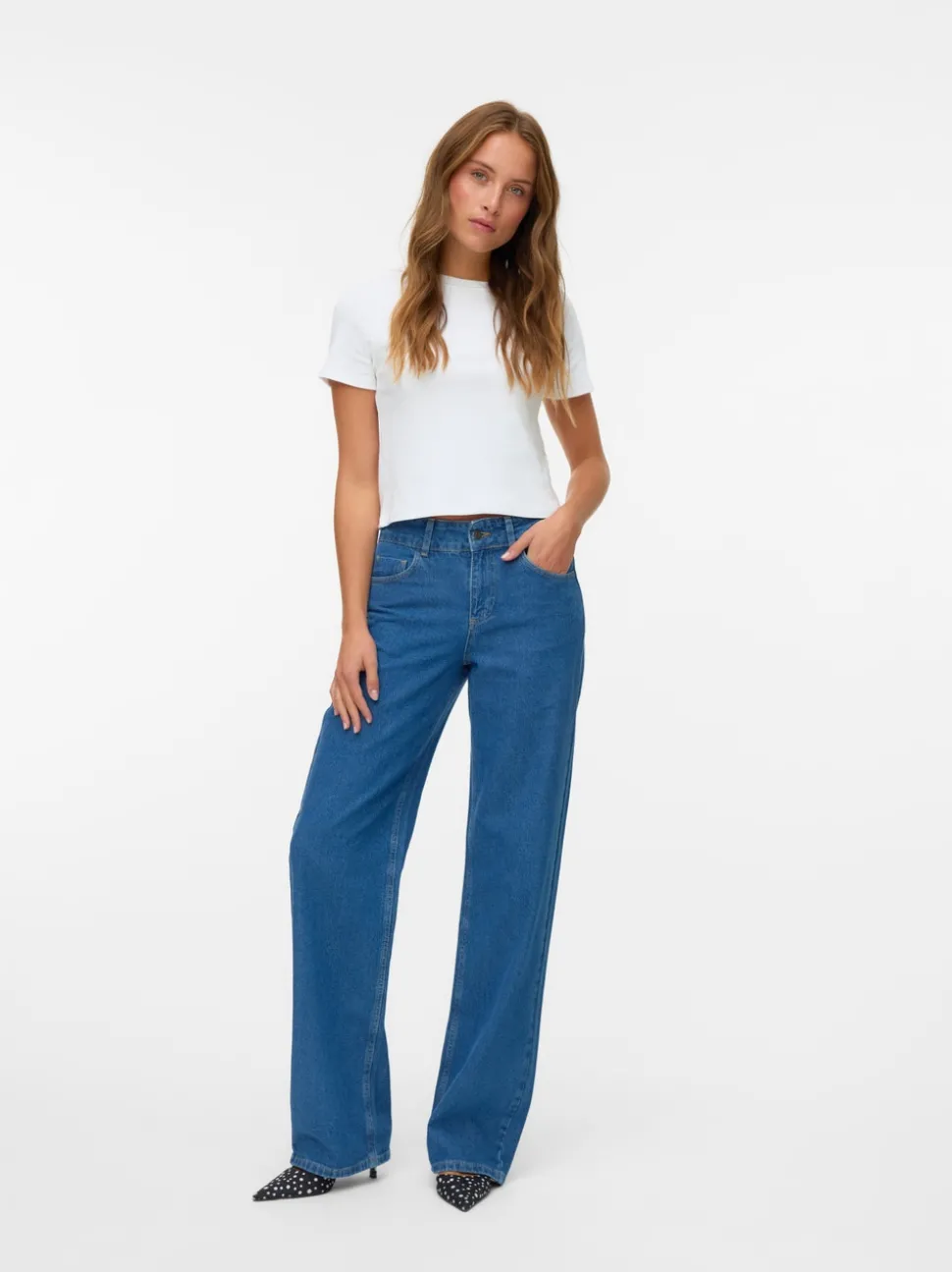 SNRANCY Mid rise Wide leg fit Jeans
