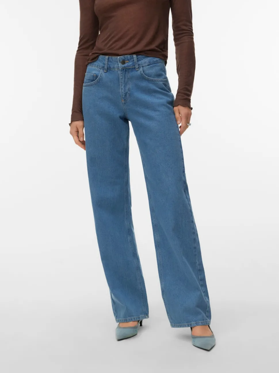 SNRANCY Mid waist Wide leg fit Jeans
