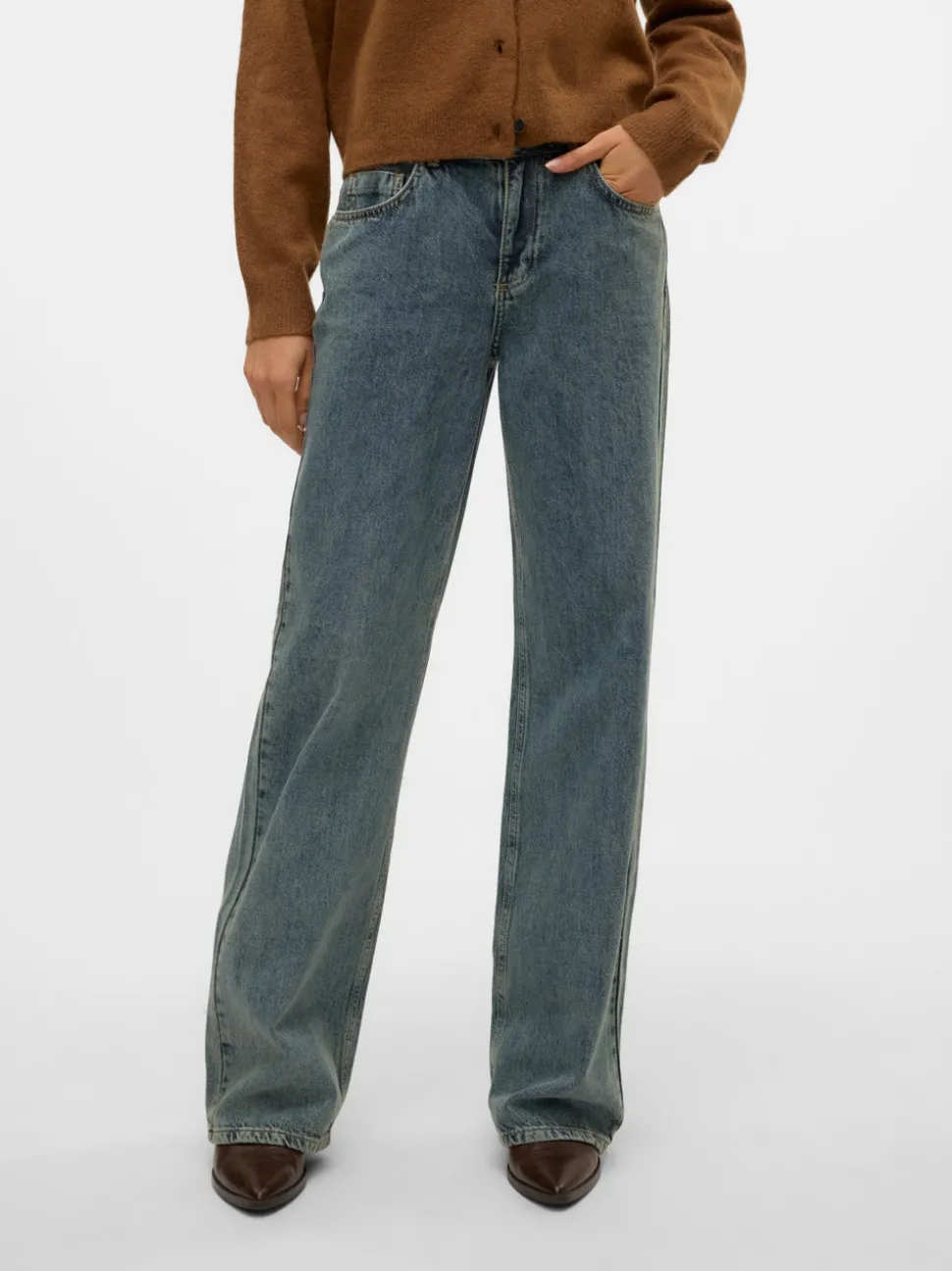 SNRANCY Mid waist Wide leg fit Jeans