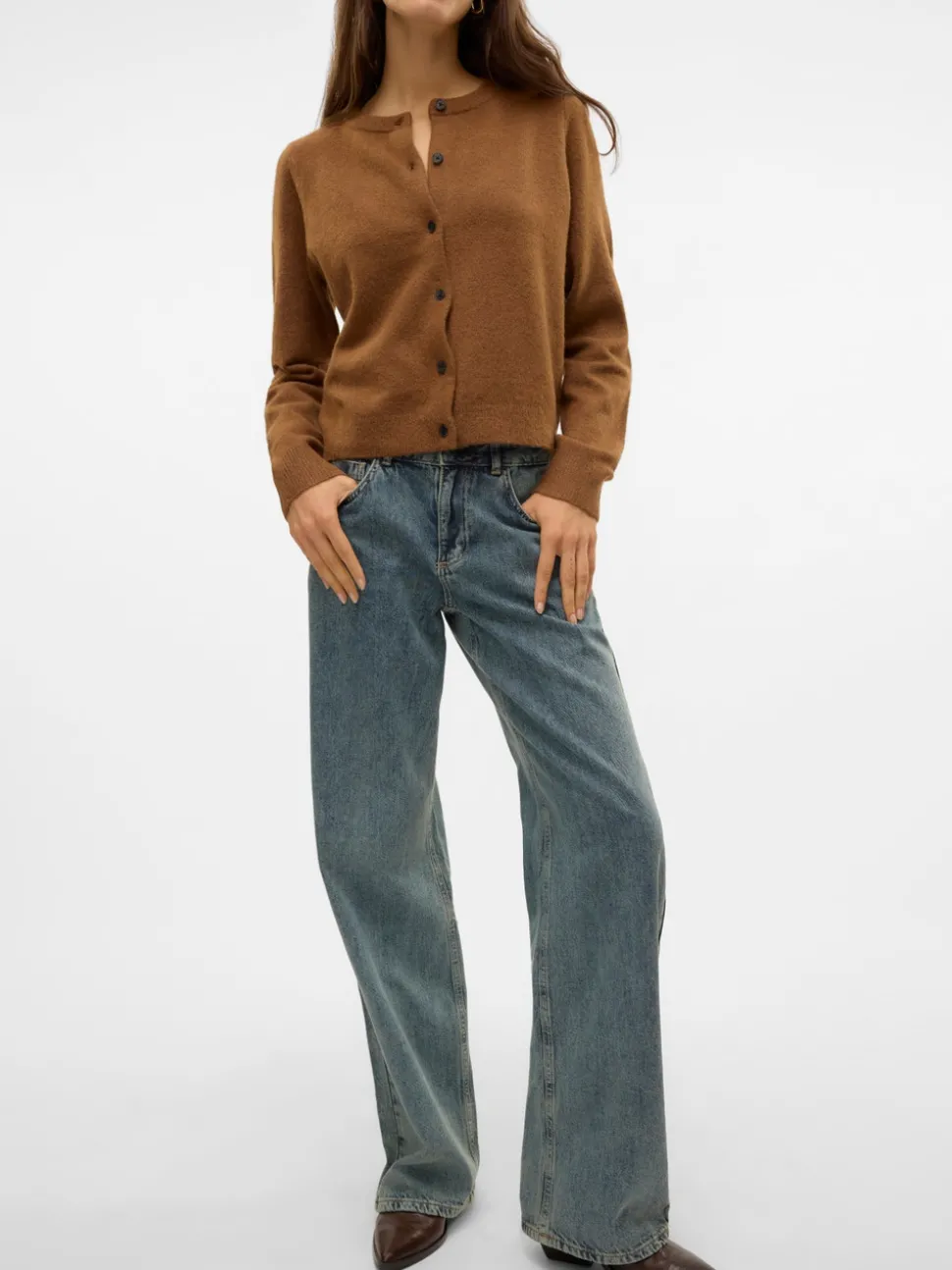 SNRANCY Mid waist Wide leg fit Jeans