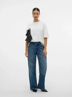 SNRANCY Mid waist Wide leg fit Jeans