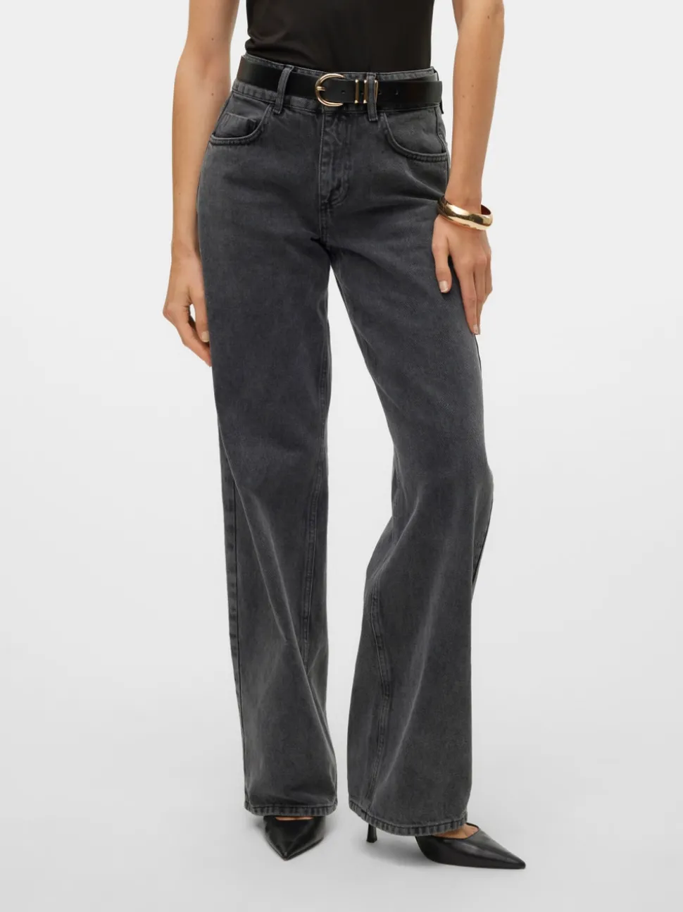 SNRANCY Mid waist Wide leg fit Jeans