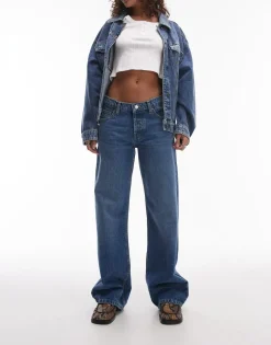TOPSHOP Low waist Wide leg fit Jeans