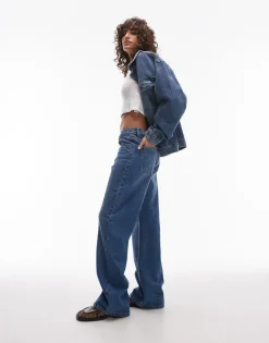 TOPSHOP Low waist Wide leg fit Jeans