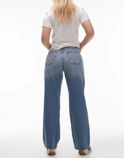 TOPSHOP Mid rise Straight fit Jeans