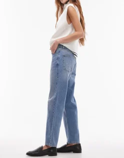TOPSHOP Mid waist Straight fit Jeans