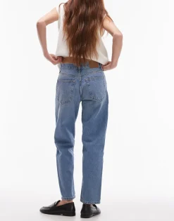 TOPSHOP Mid waist Straight fit Jeans