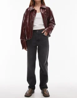 TOPSHOP Mid waist Straight fit Jeans