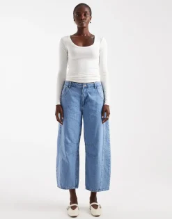 TSBELLA High rise Barrel fit Jeans
