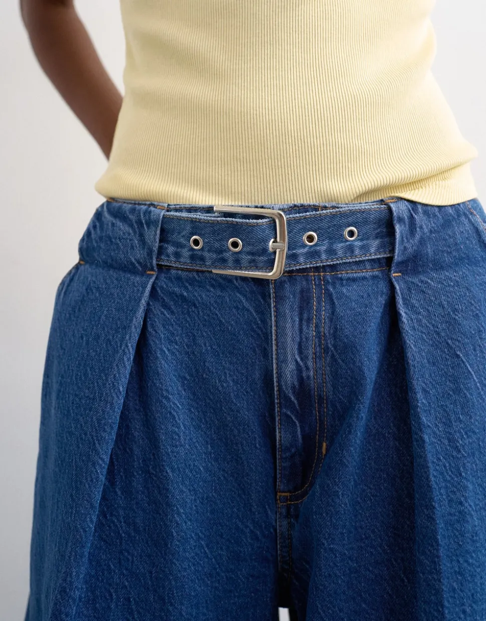 TSBELLE Mid rise Barrel fit Jeans