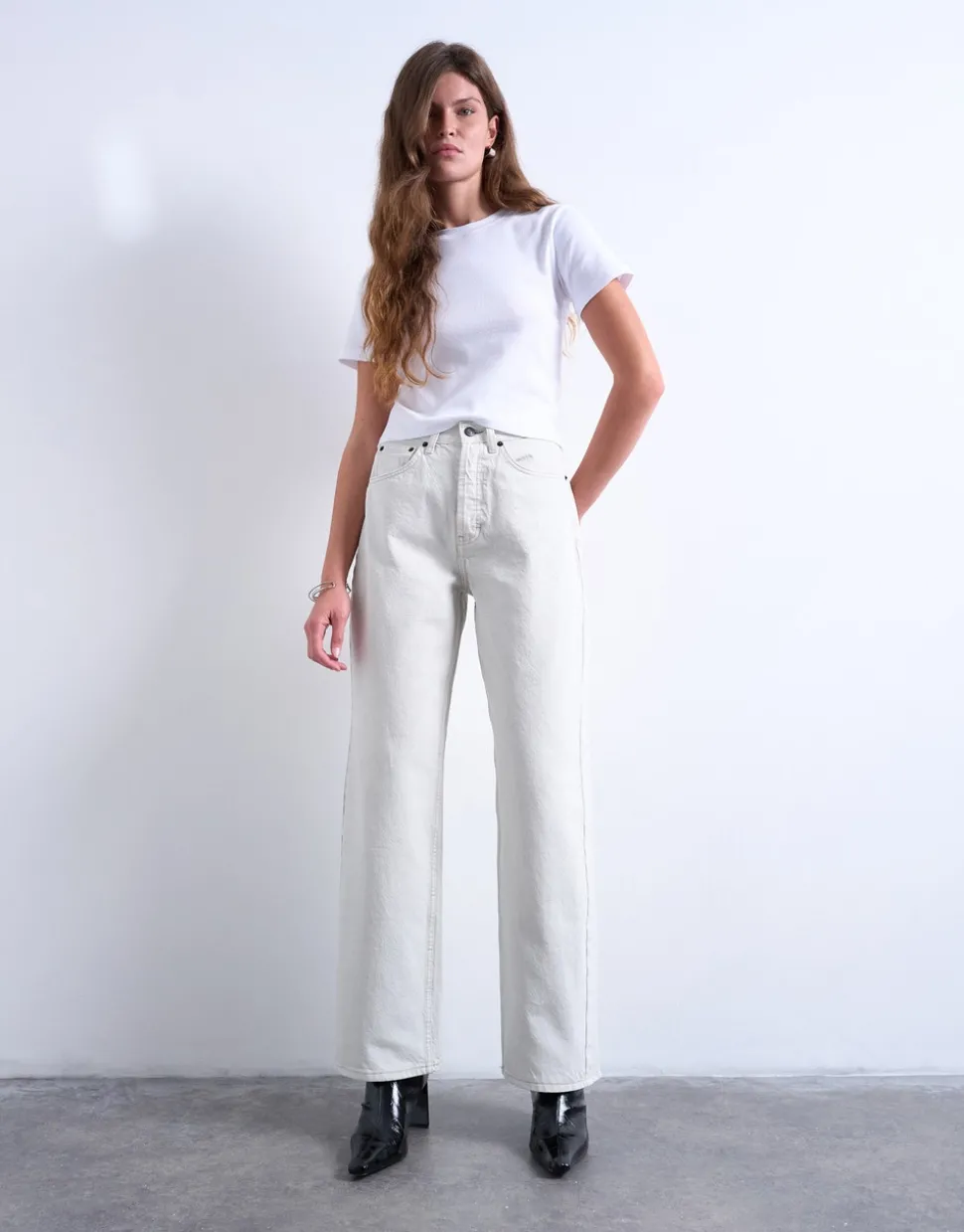 TSCOLUMN Mid rise Straight fit Jeans