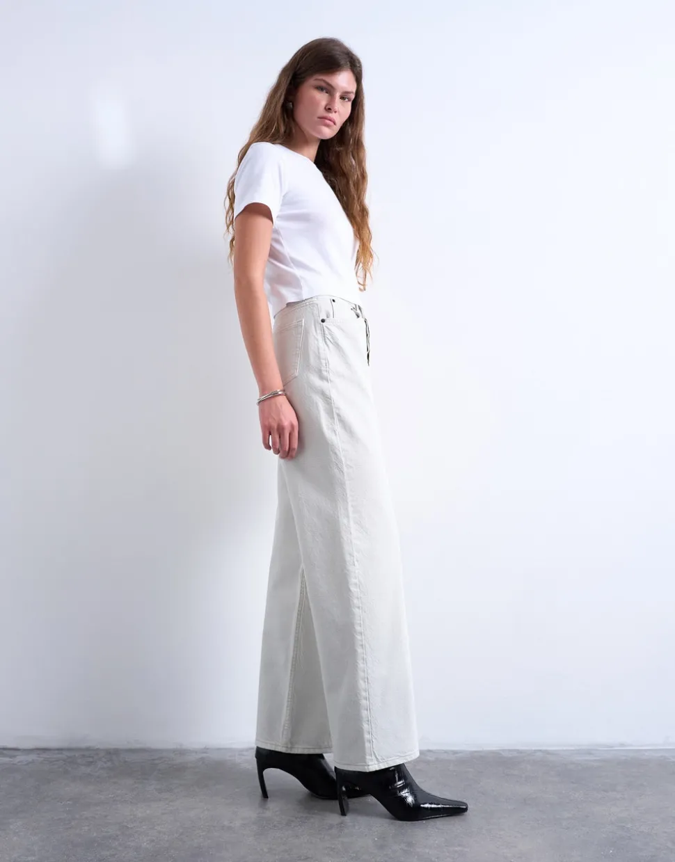 TSCOLUMN Mid rise Straight fit Jeans