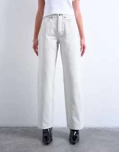 TSCOLUMN Mid rise Straight fit Jeans