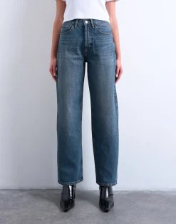 TSCOLUMN Mid rise Straight fit Jeans
