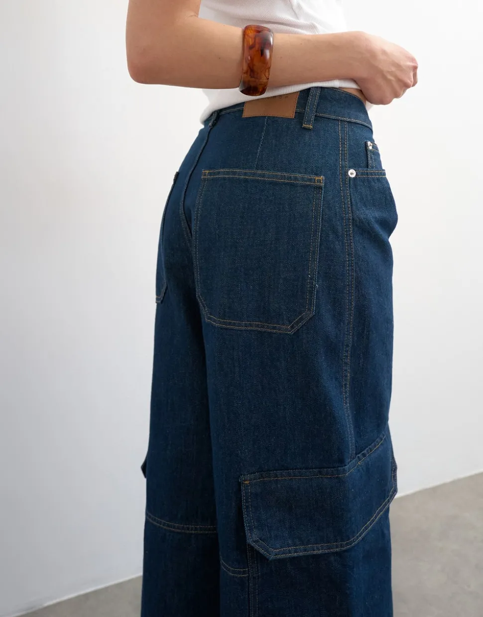 TSEVA Mid rise Wide leg fit Jeans